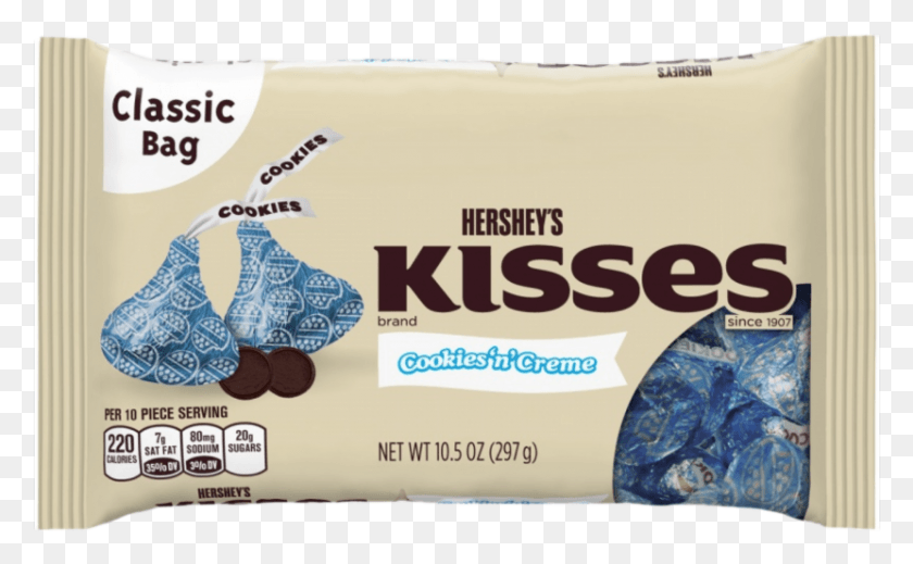 830x489 Cookies N Creme Hershey Kisses, Food, Dessert, Text HD PNG Download