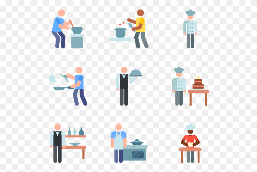 525x505 Cooking Pictograms, Person, Human, Audience HD PNG Download