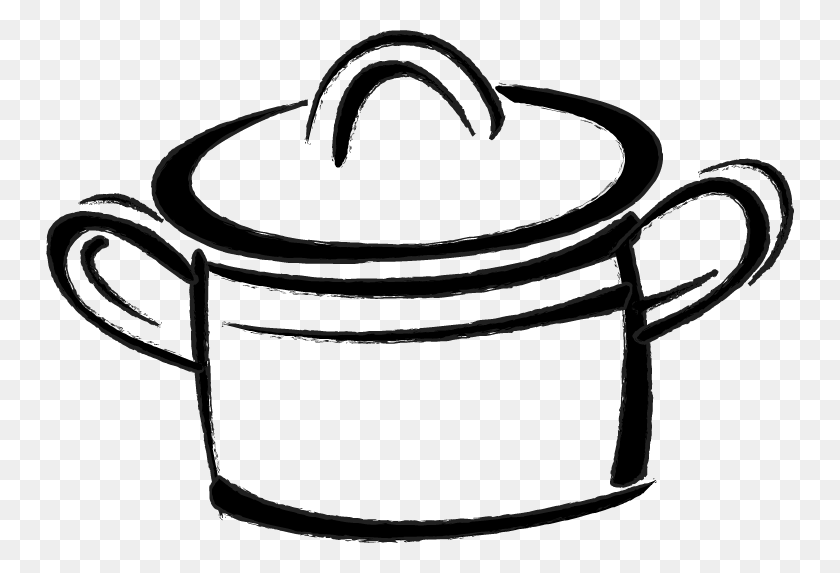 748x513 Cooking Pot At Getdrawings Cooking Pot Drawing, Stencil, Dutch Oven, Pot HD PNG Download