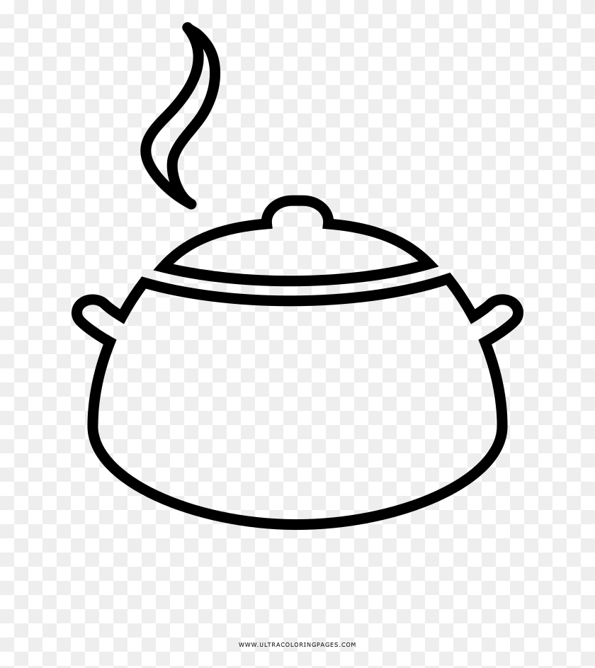 641x883 Cooking Pot Coloring, Gray, World Of Warcraft HD PNG Download