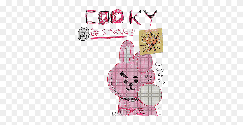 303x371 Cooky Bts Bt21 Jungkook Bt21cooky Jeonjungkook Risunki Po Kletochkam, Text, Poster, Advertisement HD PNG Download