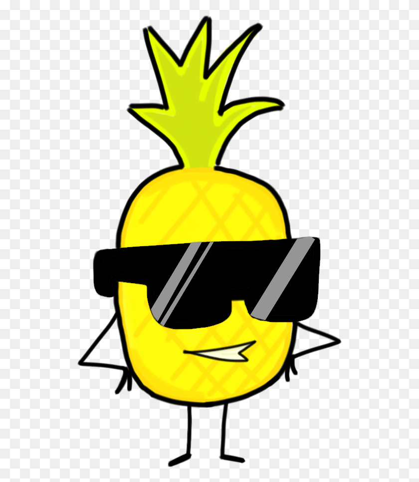 531x907 Cool Ananas Coolananas Cartoon Food Becool Glasses, Tool HD PNG Download