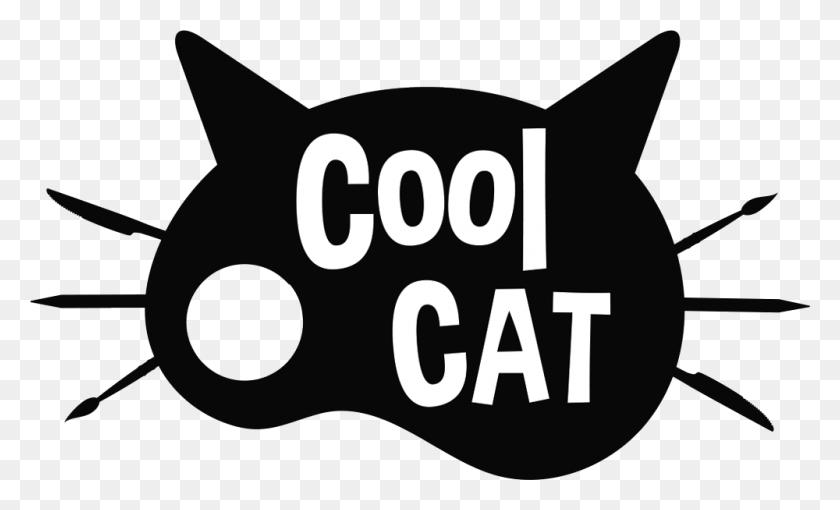 1000x577 Логотип Cool Cat, Этикетка, Текст, Трафарет, Hd Png Скачать