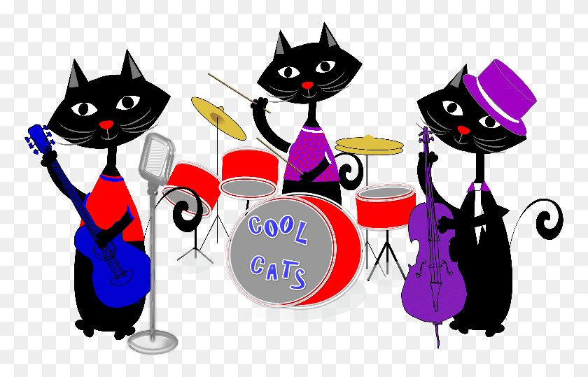 771x479 Descargar Png Cool Cats Rock Band Cat Rock Band, Instrumento Musical, Guitarra, Actividades De Ocio Hd Png