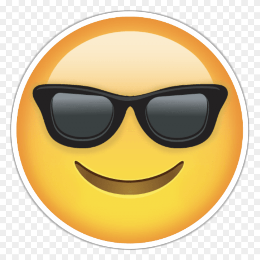 1500x1498 Cool Eyes Emoji Cool Face Emoji, Sunglasses, Accessories, Accessory HD PNG Download