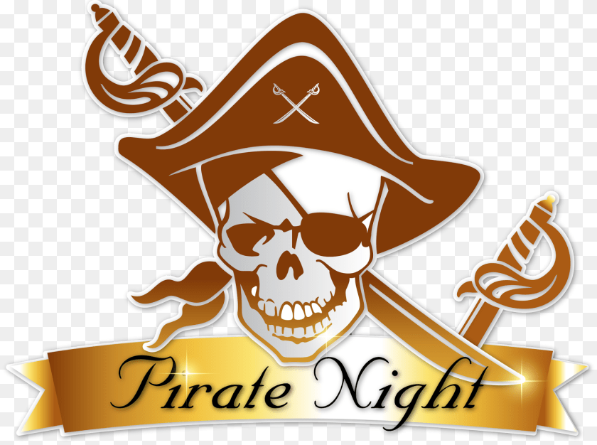 Cool Pirate Skull Vector, Person, Clothing, Hat, Face Clipart PNG