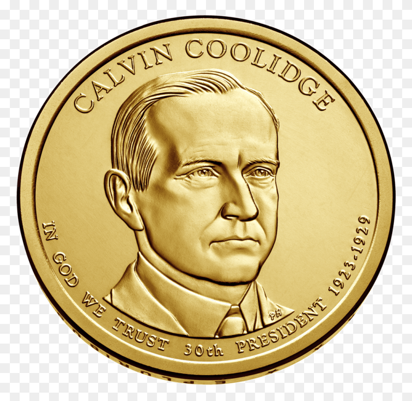 1019x989 Coolidge Unc 2014 Presidential Dollars, Person, Human, Coin HD PNG Download
