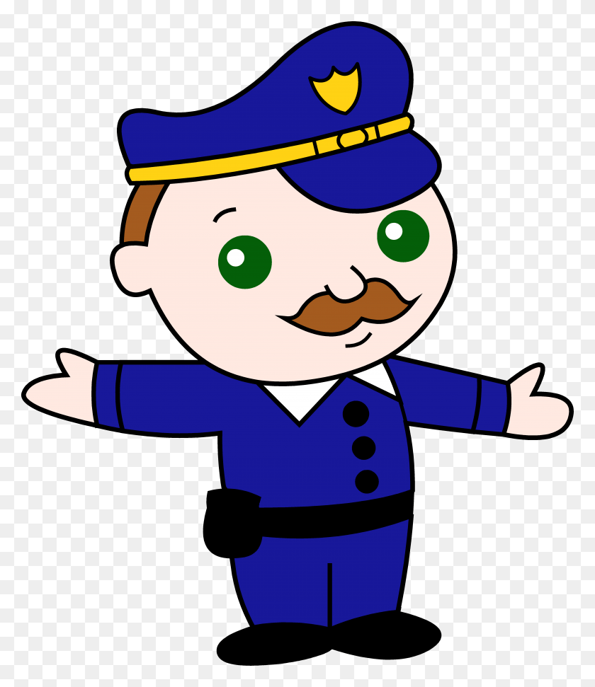 5187x6062 Cop Clipart Cartoon Police Badge, Elf, Performer, Chef HD PNG Download