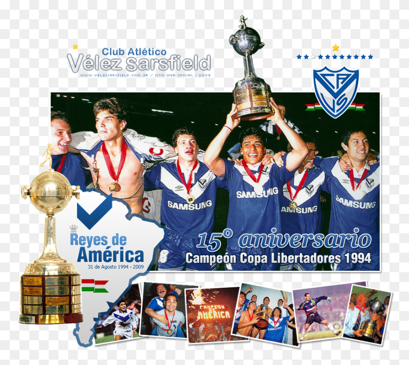 852x755 Copa Libertadores Club Atltico Vlez Sarsfield, Person, Human, Trophy HD PNG Download