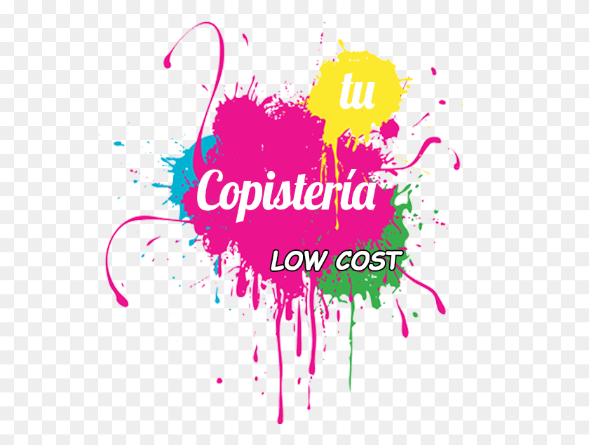 565x575 Copisteria Low Cost Logo Cuadrado Клипарт Цветные Брызги, Графика, Фиолетовый Hd Png Скачать