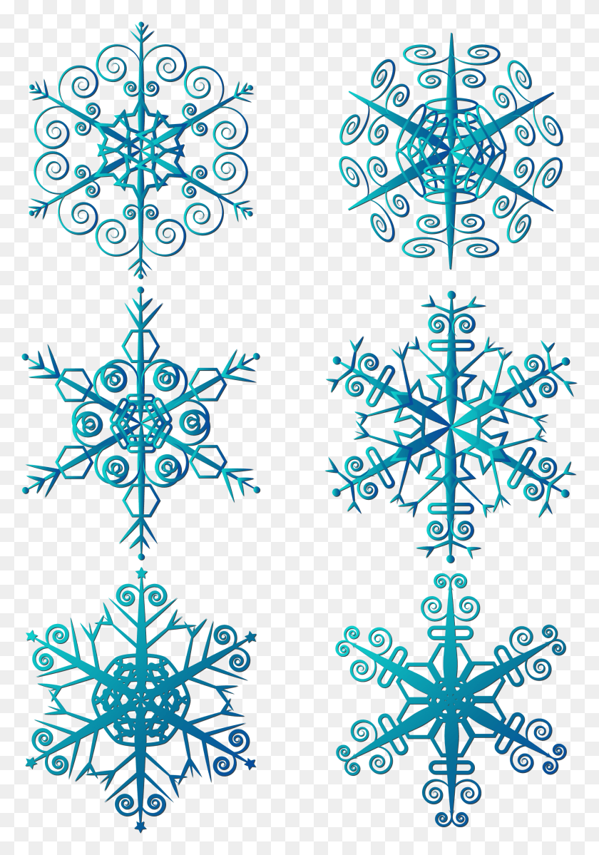 1917x2801 Copo De Nieve Azul Minimalista Elemento Vector, Snowflake, Pattern, Ornament HD PNG Download