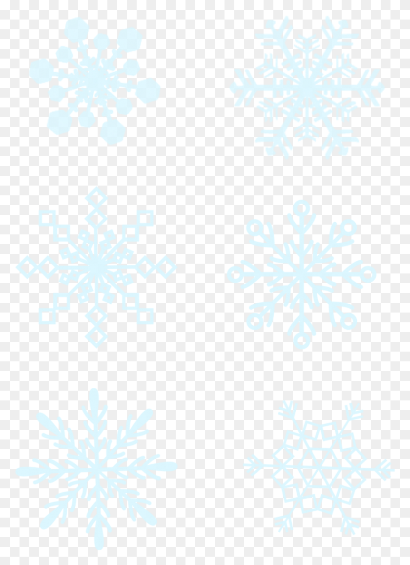 868x1221 Copos De Nieve Azules Elementos Comerciales Invierno, Снежинка, Узор Hd Png Скачать