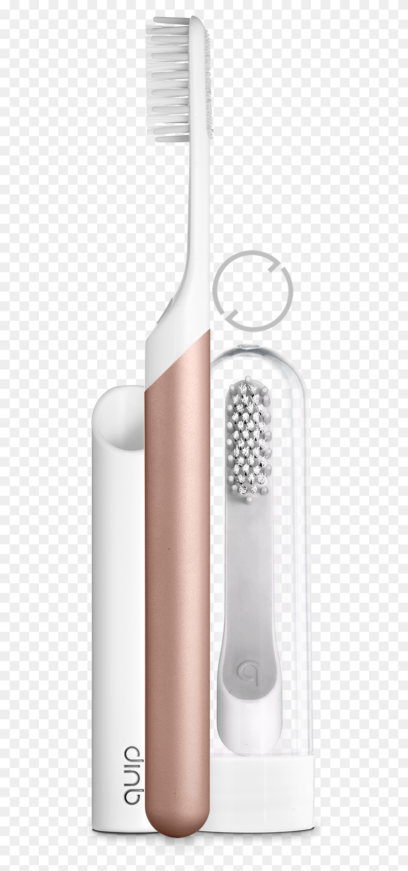 499x1732 Copper Metal Electric Toothbrush Rose Gold Quip Toothbrush, Bottle, Indoors, Room HD PNG Download