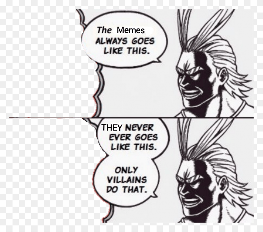 1578x1379 Copiar La Discordia Cmd All Might Villain Meme, Comics, Libro, Manga Hd Png