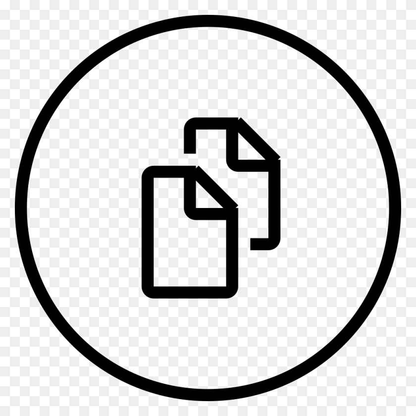 980x980 Copy Outlined Circular Button Comments Icon, Symbol, Recycling Symbol, Stencil HD PNG Download
