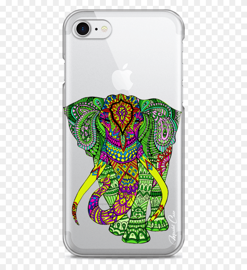 417x860 Coque Iphone 78 Elephant Mandala Mobile Phone Case, Doodle HD PNG Download