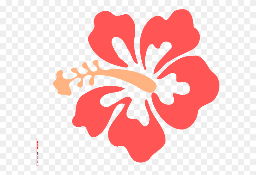 600x513 Coral Clipart Hibiscus Coral Hibiscus Clip Art, Plant, Flower, Blossom HD PNG Download