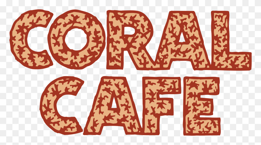 2400x1257 Descargar Png Coral Logo Café Transparente, Alfabeto, Texto, Número Png