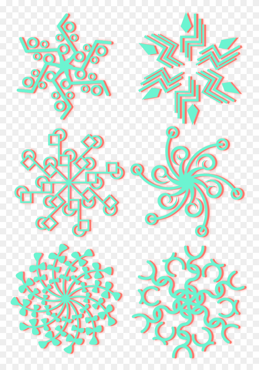 912x1334 Coral Naranja Resplandor Decoracin De Copo Nieve Elemento Snowflake, Pattern, Ornament, Fractal HD PNG Download