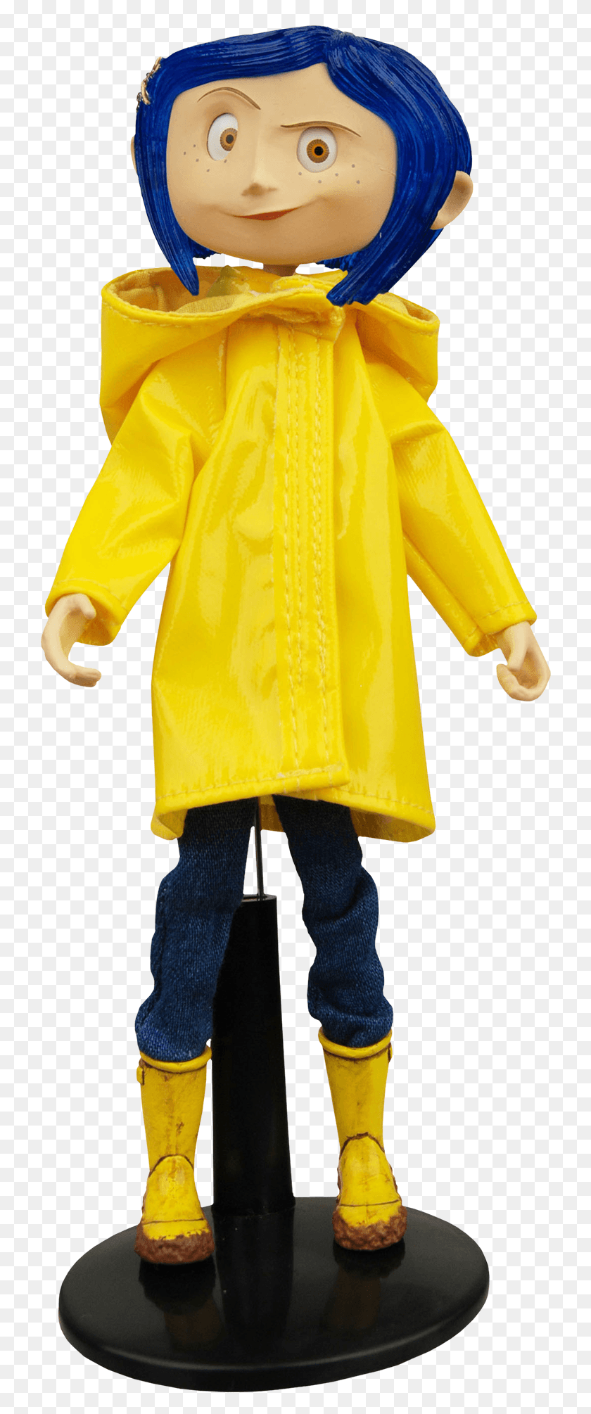 727x1950 Coraline In Raincoat 7 Action Figure Coraline Figure, Clothing, Apparel, Coat HD PNG Download