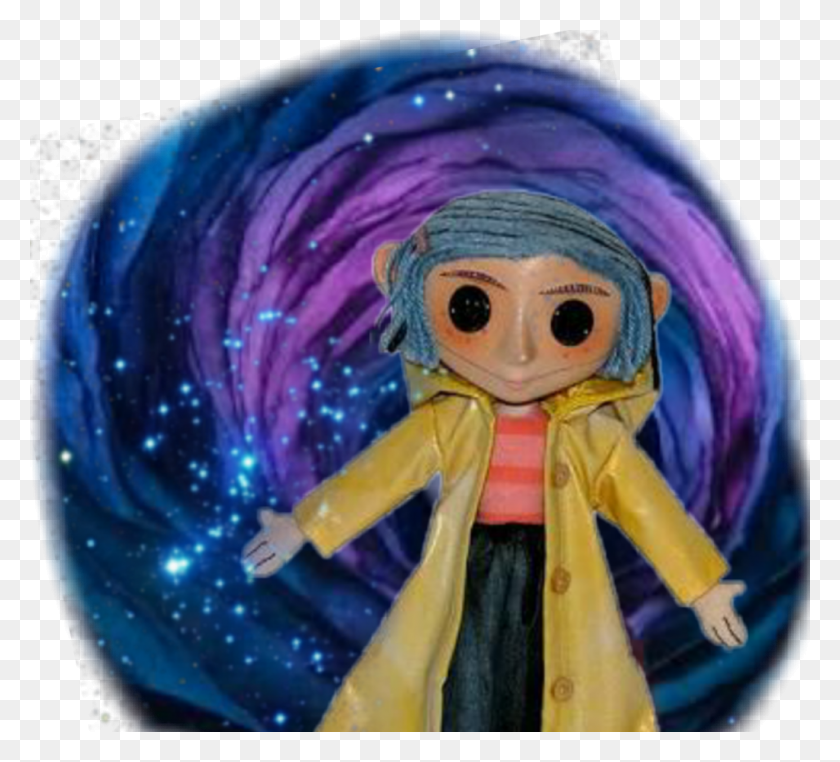 1024x922 Coraline Tunnel Blue Doll Halloween Creepy Coralinethemovie Coraline, Clothing, Apparel, Coat HD PNG Download
