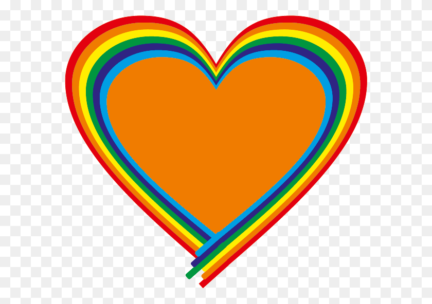 588x532 Corazon Arcoiris Cartoon Rainbow Drawing, Heart, Balloon, Ball HD PNG Download