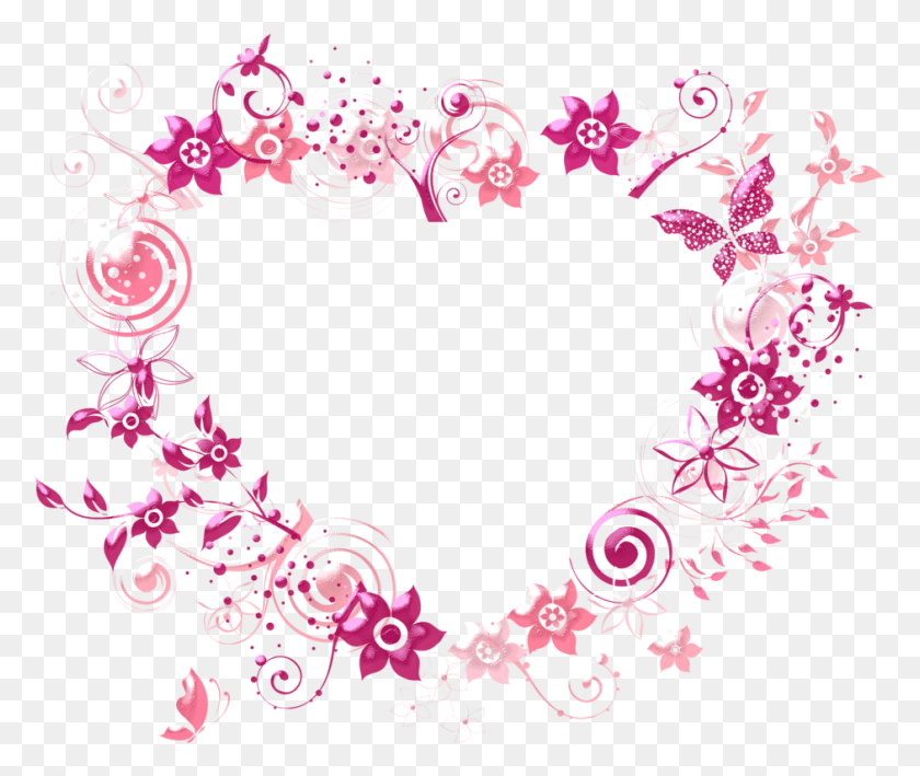 941x784 Corazon Con Rosas Wedding Card Border Design, Graphics, Floral Design HD PNG Download
