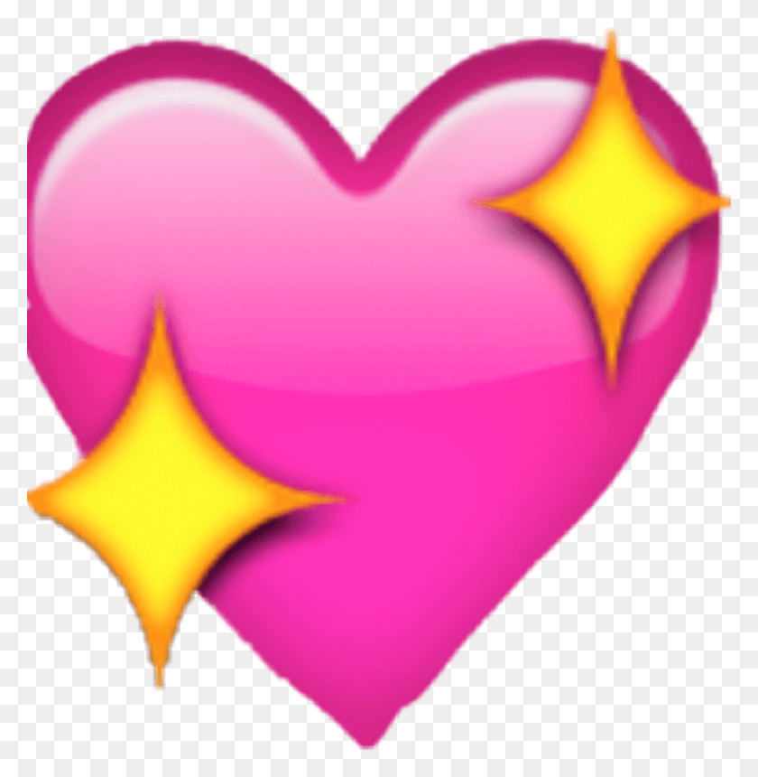 908x932 Corazon Estrellitas Rosa Amarillo Emoji Heart, Воздушный Шар, Шар, Фиолетовый Hd Png Скачать