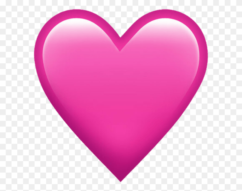 607x604 Corazon Rosa Iphone Pink Heart Emoji, Воздушный Шар, Шар, Сердце Png Скачать