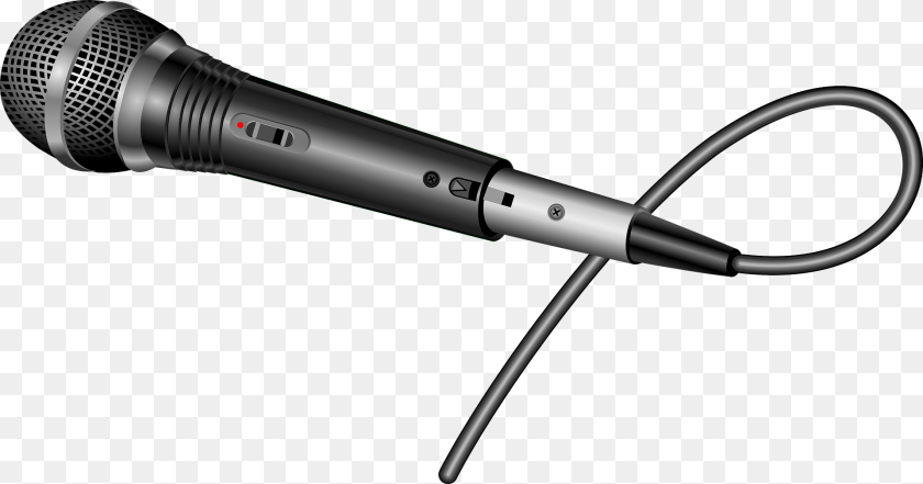 Corded Microphone Clipart, Electrical Device, Smoke Pipe Sticker PNG
