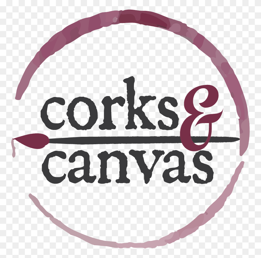 768x770 Corks Amp Canvas Art Amp Wine Walk Circle, Текст, Этикетка, Логотип Hd Png Скачать