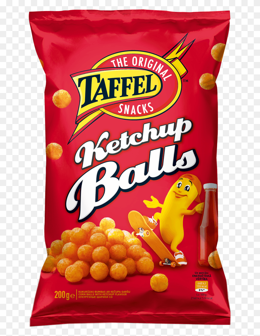 661x1024 Corn Balls With Ketchup Flavour 1lb Bag Of Chips, Snack, Food, Sweets HD PNG Download