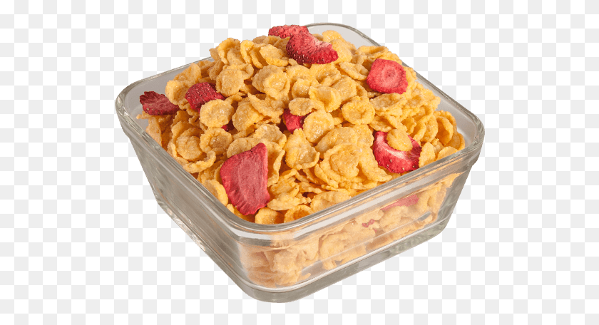 520x396 Corn Flakes With Strawberriescorn Flakes Fit With Strawberries Corn Flakes, Food, Plant, Sweets HD PNG Download