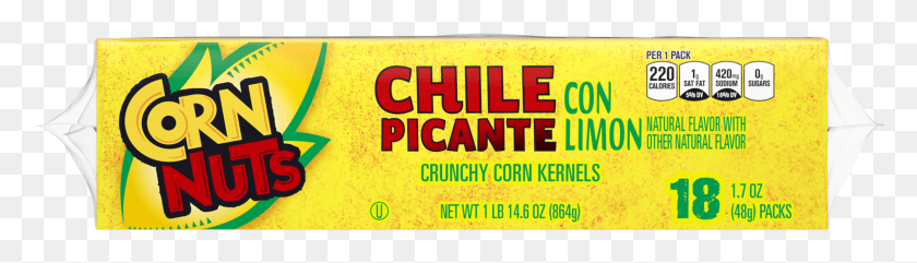 1801x419 Corn Nuts Chile Picante Con Limon Crunchy Corn Kernels Corn Nut, Word, Text, Advertisement HD PNG Download