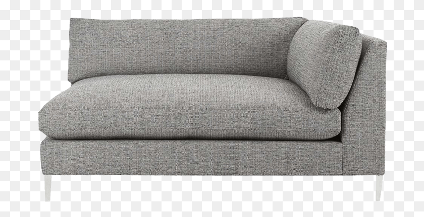 697x371 Corner Chaise Sofa In Grey With Steel Legs Sofa Bed, Furniture, Couch, Rug HD PNG Download