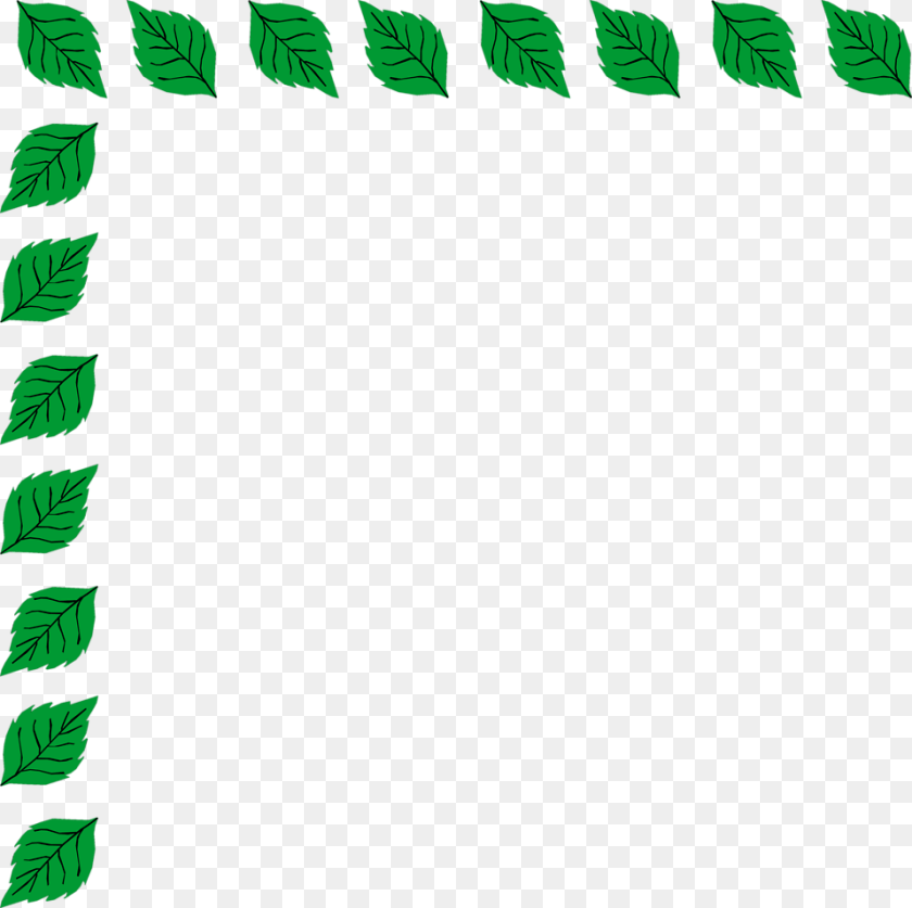 958x955 Corner Upper Left Stock Photo Illustration Of An Upper, Green, Leaf, Plant, Pattern Sticker PNG
