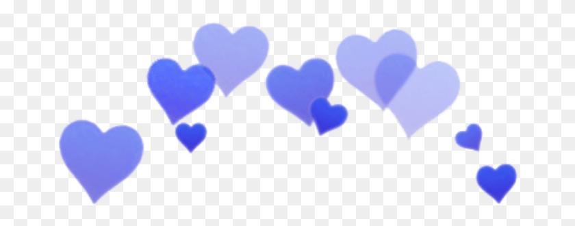 673x270 Coroa Roxo Purple Heart Blue Hearts Over Head, Heart, Cushion, Pillow HD PNG Download