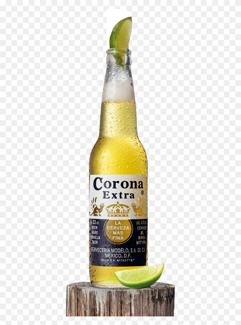 383x1075 Coronas Corona Extra Lime, Beer, Alcohol, Beverage HD PNG Download