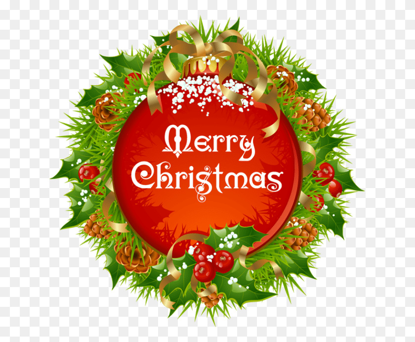 639x631 Corono Feliz Navidad Christmas Wreath Clipart Merry Christmas, Graphics, Birthday Cake HD PNG Download