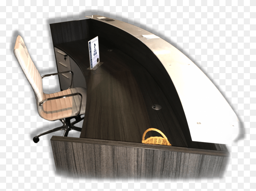 1201x874 Corp Design 1039 Reception Desk Plywood, Chair, Furniture, Wood HD PNG Download