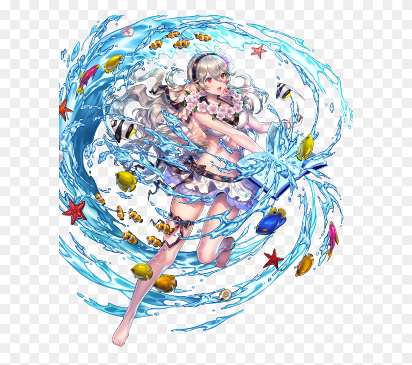 600x684 Corrin Novice Vacationer Fire Emblem Heroes Corrin Summer, Person, Human, Sphere HD PNG Download