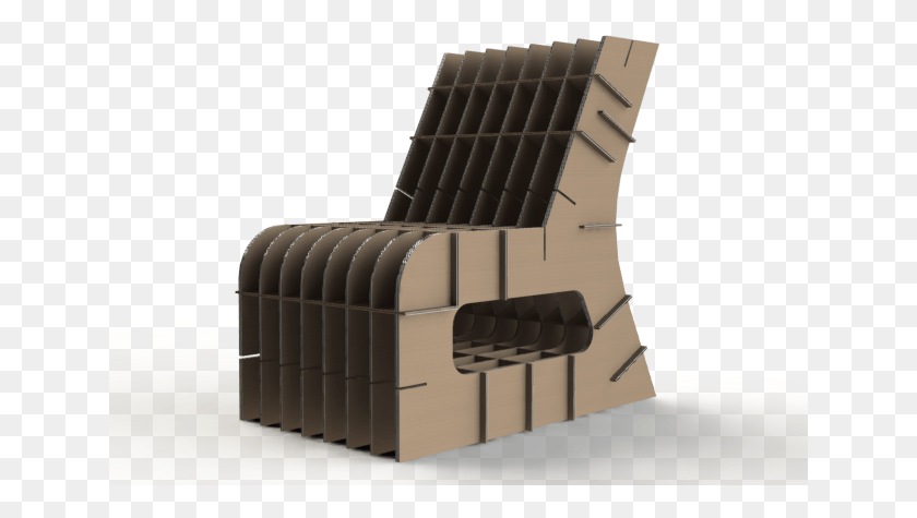 641x415 Corrugated Cardboard Child39s Chair Corrugated Cardboard Chair, Furniture, Couch, Carton HD PNG Download
