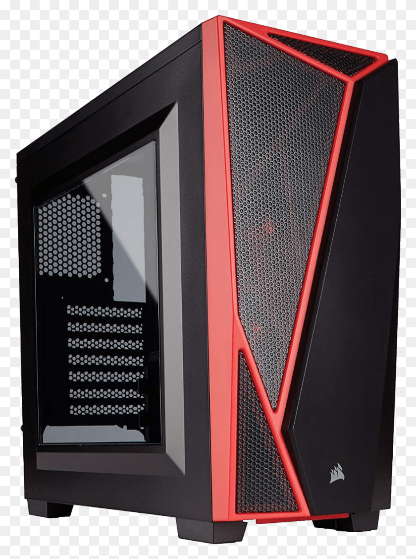 877x1200 Descargar Png Corsair Carbide Spec 04 Black Red Atx Mid Tower Case, Diseño De Interiores, Decoración Del Hogar Hd Png