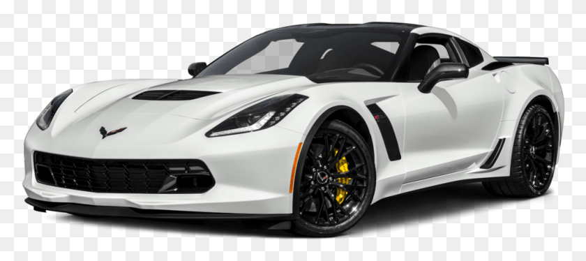 979x395 Corvette Blanco Y Negro 2018 Chevrolet Corvette, Coche, Vehículo, Transporte Hd Png