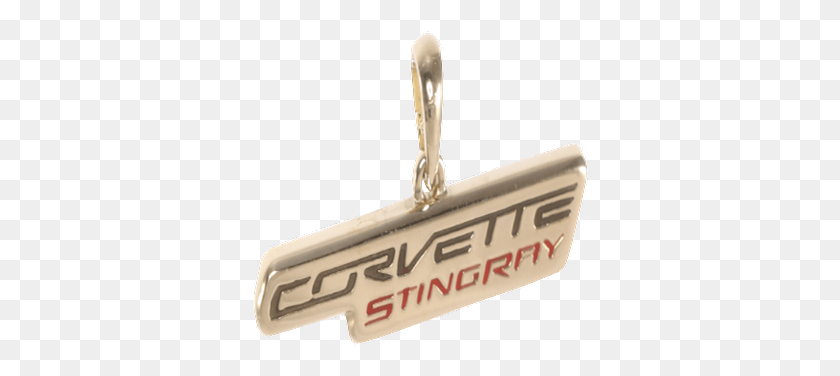 342x316 Corvette Stingray Pendant 14k Yellow Gold 2019 2018 Emblem, Text, Weapon, Weaponry HD PNG Download