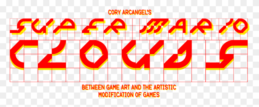 1009x372 Cory Arcangel39s Work Super Mario Clouds Is Considered Graphic Design, Text, Alphabet, Light HD PNG Download