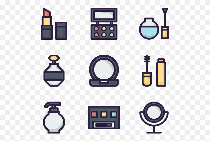 515x505 Cosmetics Icon Makeup Colorido, Text, Electronics, Number HD PNG Download