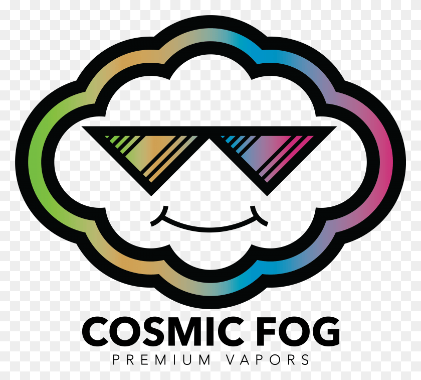 5785x5170 Cosmic Fog Rainbow Logo With Type Cosmic Fog Vape, Symbol, Trademark, Batman Logo HD PNG Download