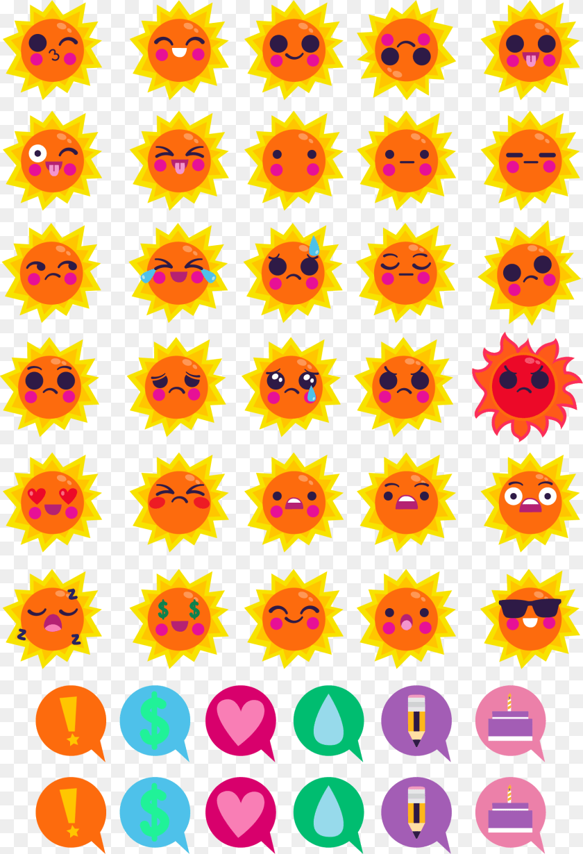 Cosmic Funnies Emoji, Pattern, Text Transparent PNG