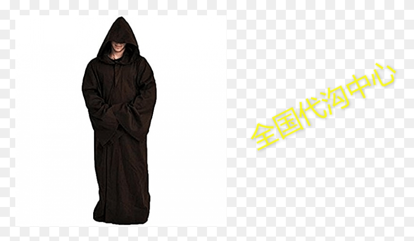 819x451 Cosplaysky Star Wars Jedi Robe Costume Adult Hooded Cape, Clothing, Apparel, Coat HD PNG Download